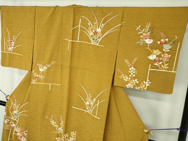 平和屋着物●訪問着　吉祥花文　金彩　正絹　逸品　DABE5431ps