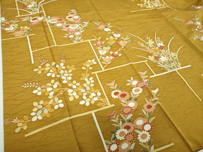 平和屋着物●訪問着　吉祥花文　金彩　正絹　逸品　DABE5431ps