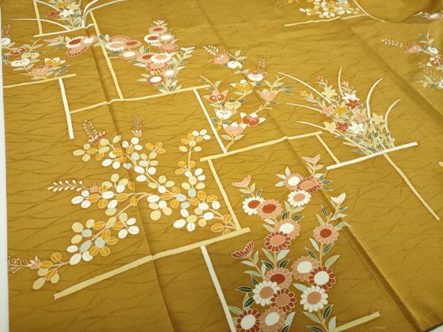 平和屋着物●訪問着　吉祥花文　金彩　正絹　逸品　DABE5431ps