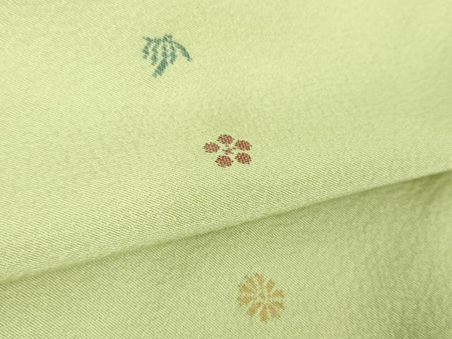 平和屋着物●本加賀友禅作家　梶山伸　小紋　舞花文　正絹　逸品　DABE5436ps