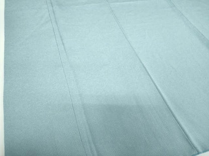 平和屋着物●上質な色無地　鬼しぼ縮緬　秘色色　反端付き　正絹　逸品　DABE5437ps