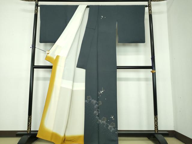 平和屋着物●訪問着　刺繍　舞桜　金彩　正絹　逸品　DABE5438ps