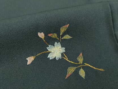 平和屋着物●訪問着　刺繍　舞桜　金彩　正絹　逸品　DABE5438ps