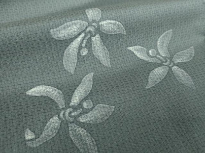 平和屋着物●本場縞大島紬　ろうけつ染め　舞花文　正絹　逸品　DABE5440ps