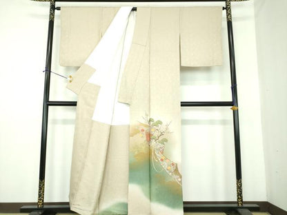 平和屋着物●中国三大刺繍　相良刺繍　色留袖　作家物　松竹梅　暈し染め　金銀彩　正絹　逸品　DABE5441ps