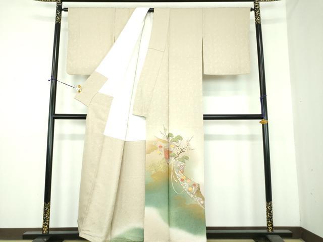 平和屋着物●中国三大刺繍　相良刺繍　色留袖　作家物　松竹梅　暈し染め　金銀彩　正絹　逸品　DABE5441ps