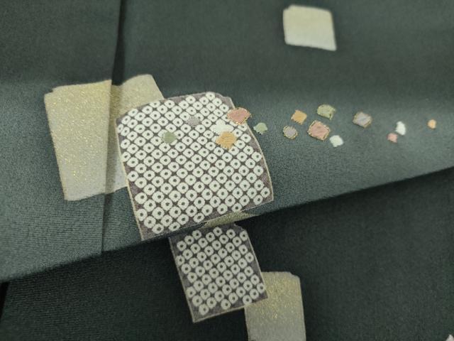 平和屋着物●創業460年・千總　訪問着　刺繍　破れ色紙　暈し染め　金彩　正絹　逸品　DABE5443ps