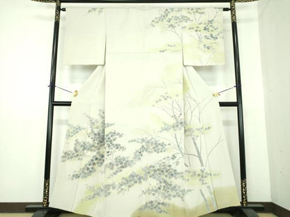 平和屋着物●訪問着　楓文　暈し染め　金彩　正絹　逸品　DABE5444ps