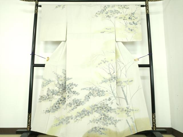 平和屋着物●訪問着　楓文　暈し染め　金彩　正絹　逸品　DABE5444ps