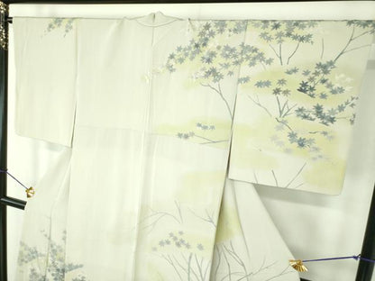 平和屋着物●訪問着　楓文　暈し染め　金彩　正絹　逸品　DABE5444ps