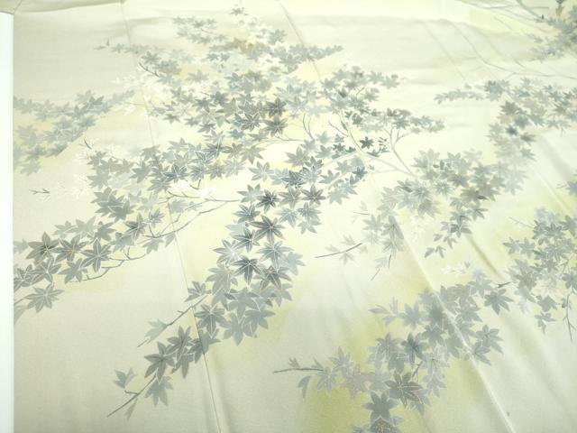 平和屋着物●訪問着　楓文　暈し染め　金彩　正絹　逸品　DABE5444ps