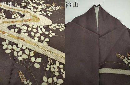 平和屋着物●訪問着　吉祥花文　金彩　正絹　逸品　DABE5452ps