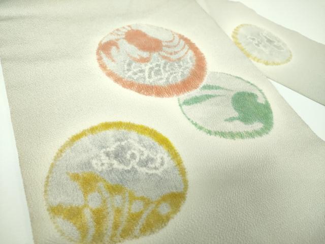 平和屋着物●染色作家　小倉淳史　九寸名古屋帯　絞り　兎　蟹　鬼しぼ縮緬　三越扱い　正絹　逸品　DABE5468ps