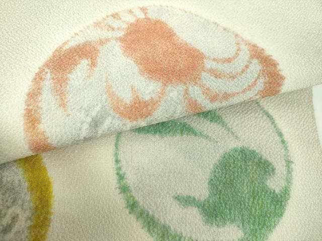 平和屋着物●染色作家　小倉淳史　九寸名古屋帯　絞り　兎　蟹　鬼しぼ縮緬　三越扱い　正絹　逸品　DABE5468ps