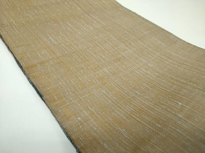 平和屋着物▽全通柄袋帯　スリーシーズン　春夏秋　紬地　櫛織り　間道　正絹　逸品　DABE5473ps
