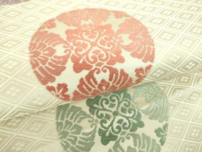 平和屋着物●六通柄袋帯　唐織　花丸文　正絹　逸品　DABE5495ps
