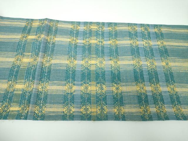 平和屋着物●太鼓柄袋帯　組織　横段文　金糸　正絹　逸品　DABE5497ps