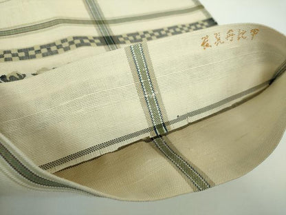 平和屋着物●六通柄　本袋帯　紬地　龍村平蔵柄　甲比丹孔雀　正絹　逸品　DABE5505ps
