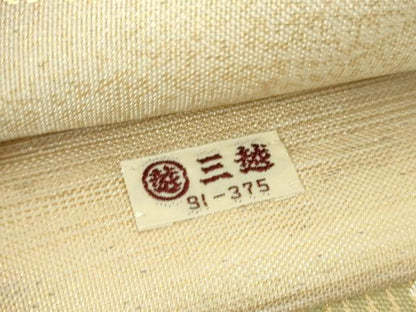 平和屋着物●西陣　織楽浅野謹製　六通柄袋帯　梅松文　金銀糸　三越扱い　正絹　逸品　DABE5523ps