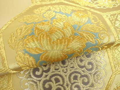 平和屋着物●西陣　川島織物　六通柄　本袋帯　蜀江花文　金銀糸　正絹　逸品　DABE5533ps