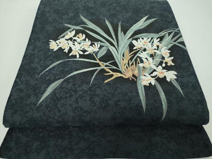 平和屋着物●両面　六通柄袋帯　唐織　花の精　正絹　逸品　DABE5537ps