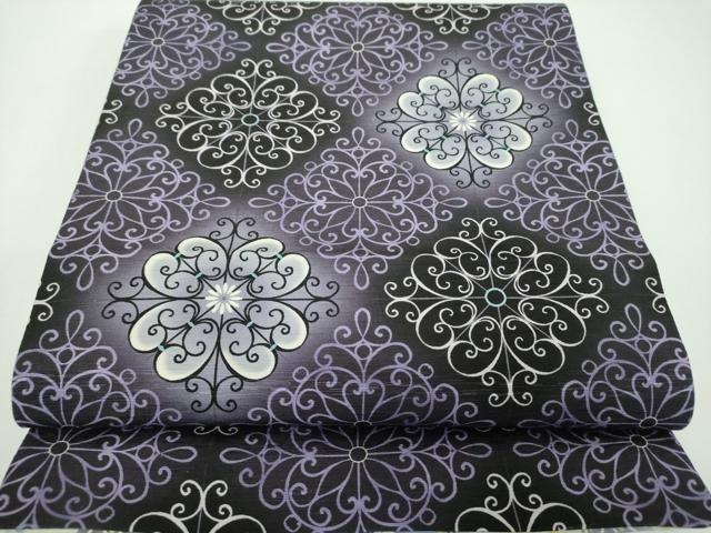 平和屋着物●WAKKA　ワッカ　両面　全通柄　京袋帯　葡萄唐草間道　正絹　逸品　DABE5539ps