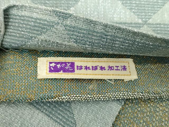 平和屋着物●六通柄袋帯　月兎　蓑亀　金銀糸　さが美扱い　正絹　逸品　DABE5543ps