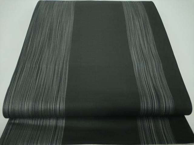 平和屋着物●両面　全通柄袋帯　渦巻　間道　銀通し地　正絹　逸品　DABE5553ps