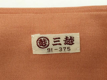 平和屋着物●塩瀬　九寸名古屋帯　作家物　枝花文　金彩　三越扱い　正絹　逸品　DABE5581ps