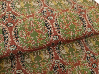 平和屋着物●龍村美術織物　九寸開き名古屋帯　円文白虎朱雀錦　正絹　逸品　DABE5593ps