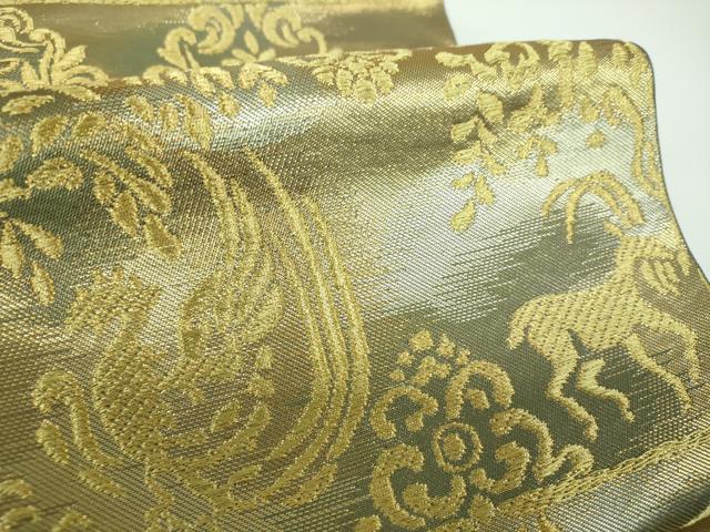 平和屋着物●西陣　川島織物　つけ帯　鳥獣花文　金銀糸　正絹　逸品　DABE5619ps