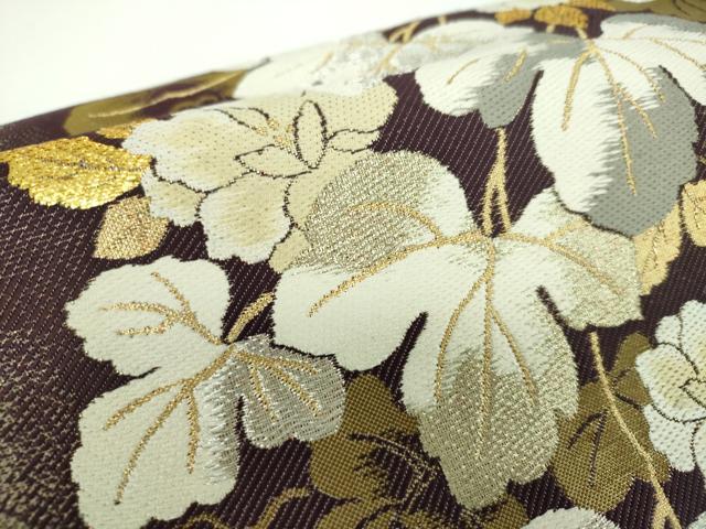 平和屋着物●ワンタッチつけ帯　唐織　蔦の葉花文　金銀糸　やまと誂製　正絹　逸品　DABE5620ps