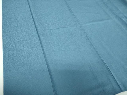 平和屋着物●上質な色無地　紋意匠　紺鼠色　正絹　逸品　DABE5640ps