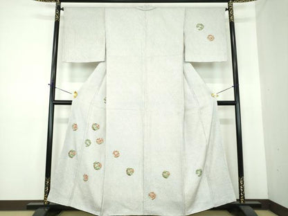 平和屋着物●訪問着　総絞り　松竹梅　金彩　正絹　逸品　DABE5641ps