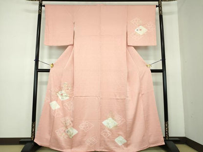 平和屋着物●創業460年・千總　訪問着　刺繍　絞り　吉祥花菱文　金彩　高島屋扱い　正絹　逸品　DABE5642ps