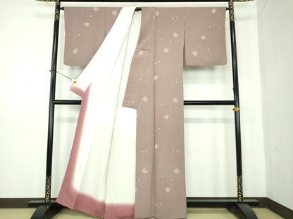 平和屋着物●上質な小紋　舞桜　源氏香　正絹　逸品　DABE5644ps
