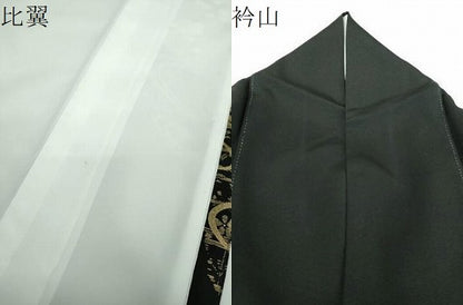 平和屋着物●豪華黒留袖　梅松文　金銀彩　正絹　逸品　DABE5645ps
