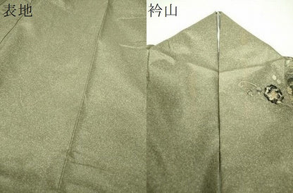 平和屋着物●創業140年　小糸染芸の四代目　小糸敏夫　訪問着　紬地　絞り　辻が花　正絹　逸品　DABE5652ps