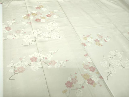 平和屋着物●訪問着　刺繍　枝梅　金彩　正絹　逸品　DABE5653ps