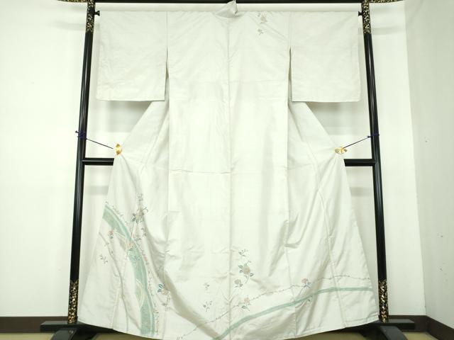 平和屋着物●中国三大刺繍　スワトウ相良刺繍　汕頭相良刺繍　総刺繍　訪問着　本場大島紬地　更紗花文　正絹　逸品　DABE5655ps