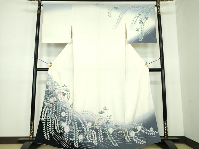 平和屋着物●訪問着　作家物　絞り　辻が花　暈し染め　正絹　逸品　DABE5666ps