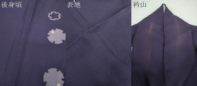 平和屋着物●中村玉緒　小紋　雪輪文　金彩　正絹　逸品　DABE5669ps