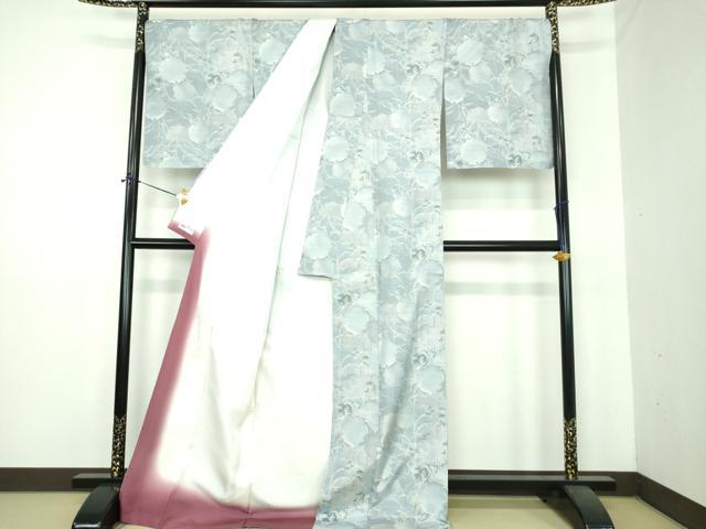 平和屋着物●都喜ヱ門 本場大島紬 白大島 9マルキ 総絣 雪輪葡萄蔦の葉文 やまと誂製 藤絹織物謹製 ロング丈 正絹 逸品 未使用 DABE5670ps