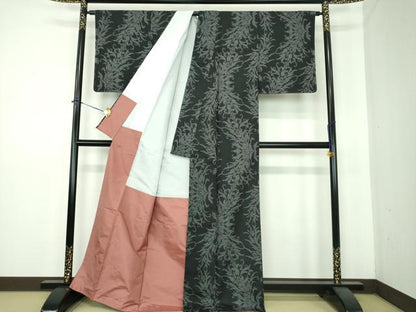 平和屋着物●本場大島紬　7マルキ　更紗花文　正絹　逸品　未使用　DABE5673ps