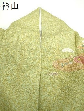 平和屋着物●京友禅の第一人者　松井青々　訪問着　駒刺繍　絞り　松皮菱花文　金銀彩　証紙付き　正絹　逸品　DABE5679ps