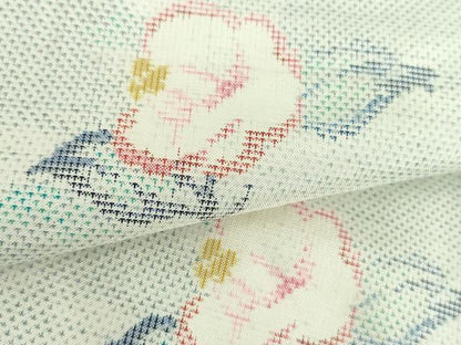 平和屋着物●都喜ヱ門　本場大島紬　白大島　9マルキ　紬の由来　藤絹織物謹製　証紙付き　正絹　逸品　未使用　DABE5680ps