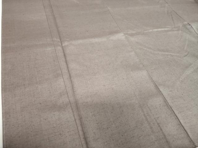 平和屋着物●本場結城玉紬　色無地　紫鼠色　証紙付き　正絹　逸品　未使用　DABE5681ps