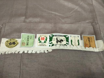 平和屋着物●本場結城玉紬　色無地　紫鼠色　証紙付き　正絹　逸品　未使用　DABE5681ps