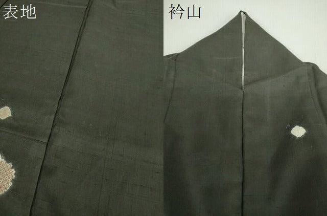 平和屋着物●十日町　名門青柳謹製　赤城紬　訪問着　絞り　輪繋ぎ　ロング丈　正絹　逸品　DABE5683ps