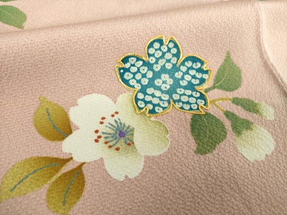 平和屋着物●ファッションデザイナー　花井幸子　訪問着　駒刺繍　枝垂れ桜　暈し染め　金糸　やまと誂製　正絹　逸品　DABE5688ps